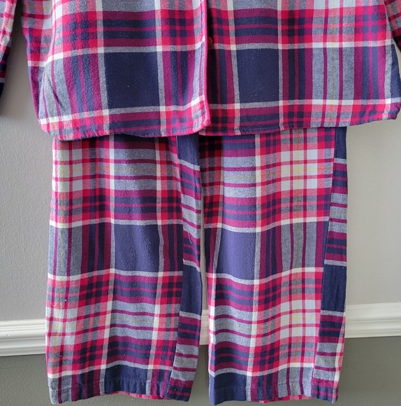 Sonoma Women's Plaid Pajama Set - Pink and Blue Size: L - Picture 4 of 12